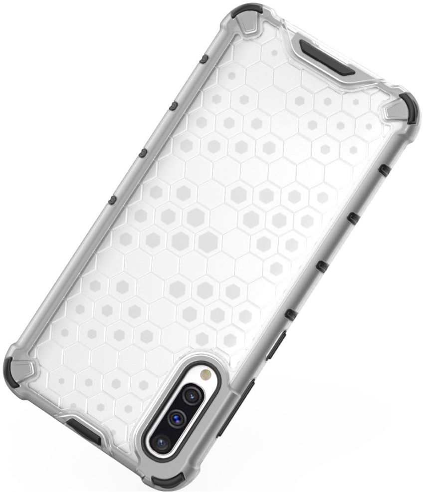 Samsung Galaxy A50 Siliconen Hoesje Shock Proof Hybride Blauw afbeelding 9