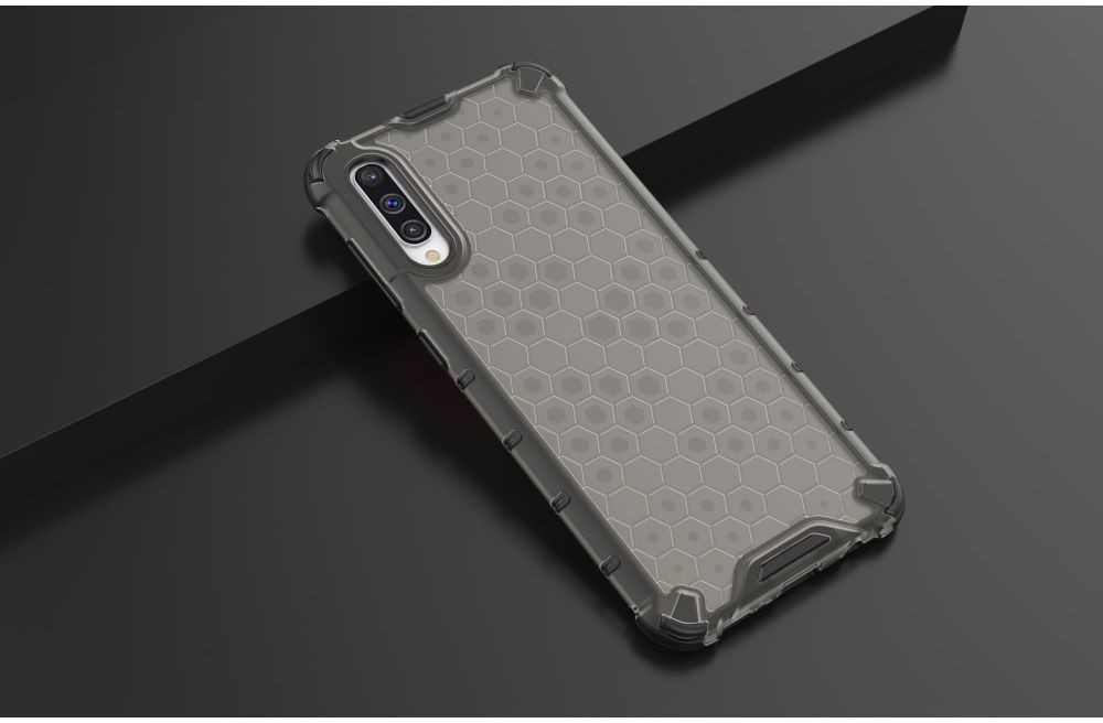 Samsung Galaxy A50 Siliconen Hoesje Shock Proof Hybride Zwart afbeelding 3