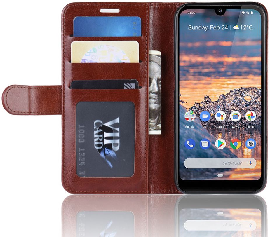 Nokia 4.2 Portemonnee Bookcase Hoesje Bruin afbeelding 6