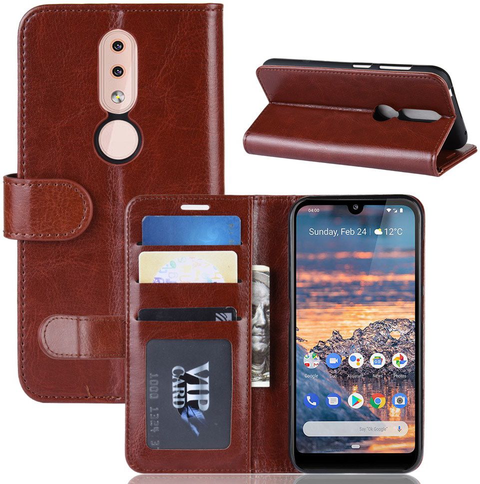 Nokia 4.2 Portemonnee Bookcase Hoesje Bruin afbeelding 8
