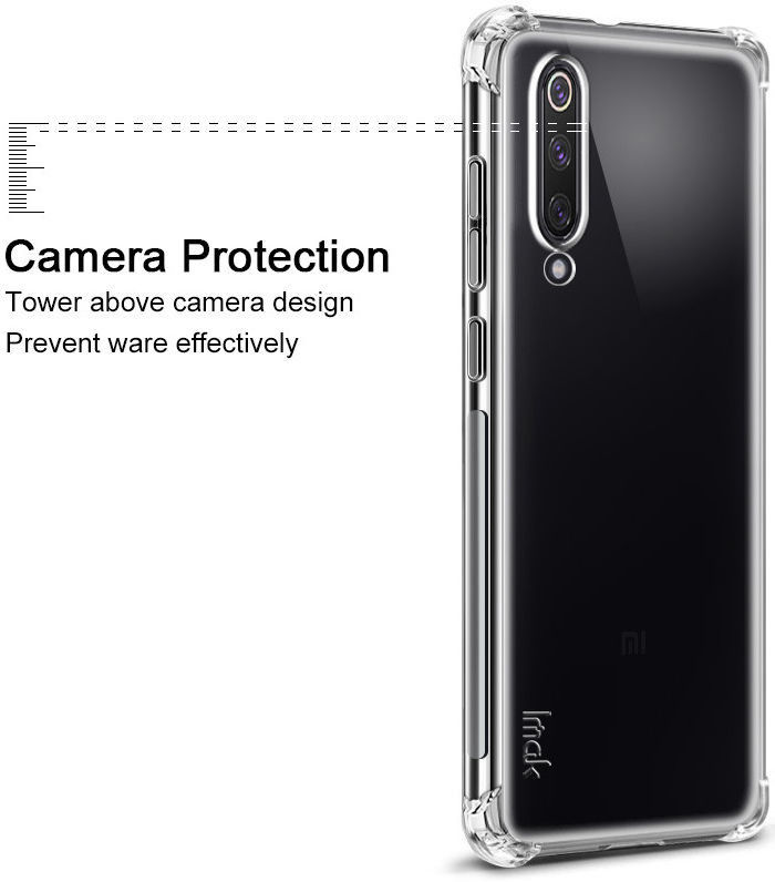 IMAK Xiaomi Mi 9 SE Hoesje TPU met Screenprotector Transparant afbeelding 9