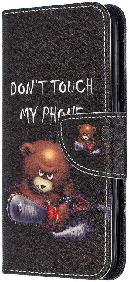 Samsung Galaxy A20E Portemonnee Hoesje met Don't Touch Print afbeelding 1
