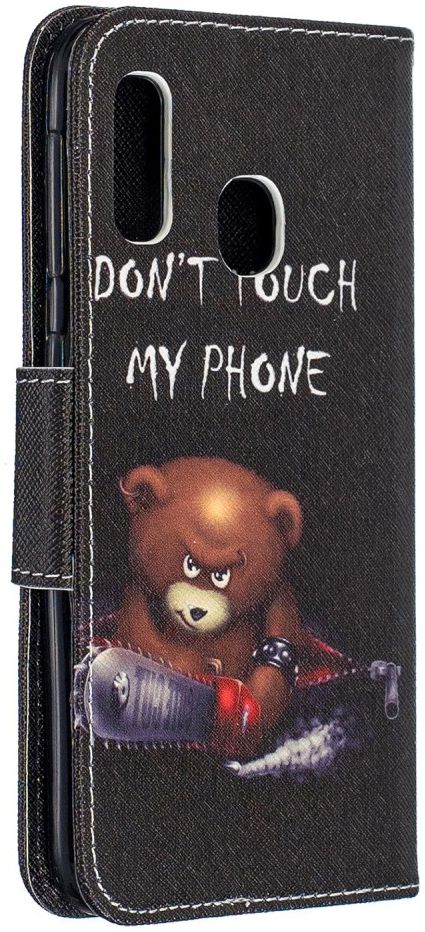 Samsung Galaxy A20E Portemonnee Hoesje met Don't Touch Print afbeelding 4