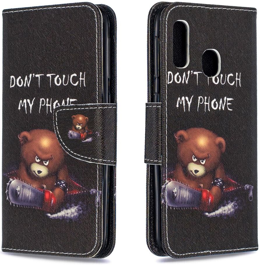 Samsung Galaxy A20E Portemonnee Hoesje met Don't Touch Print afbeelding 5