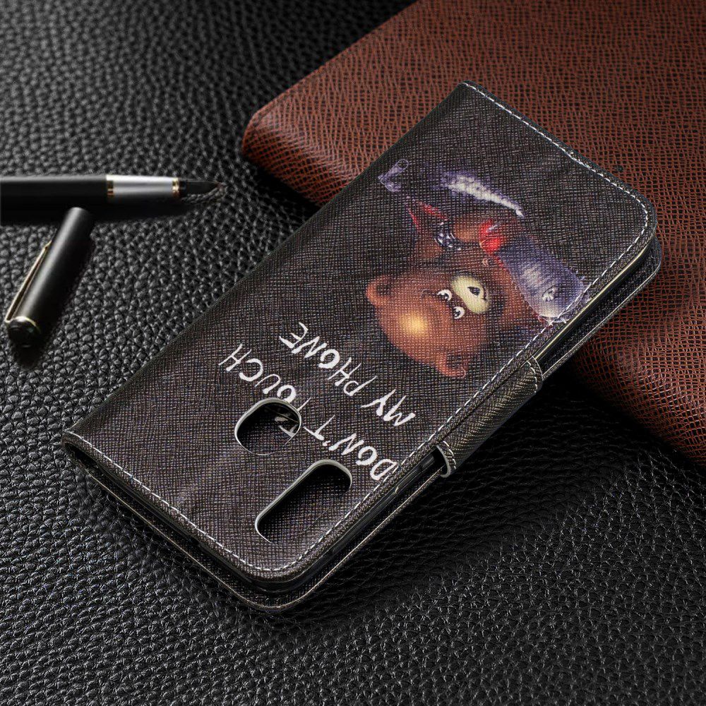 Samsung Galaxy A20E Portemonnee Hoesje met Don't Touch Print afbeelding 8