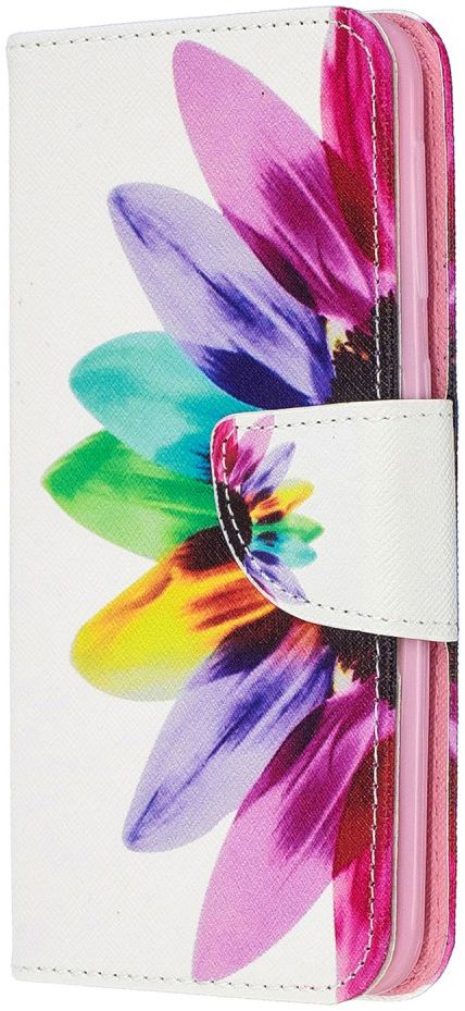 Samsung Galaxy A20E Portemonnee Hoesje met Bloem Print afbeelding 1