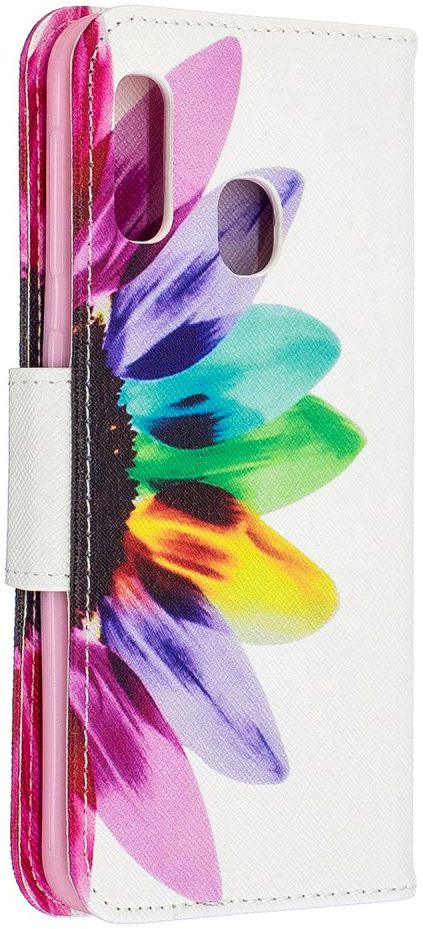 Samsung Galaxy A20E Portemonnee Hoesje met Bloem Print afbeelding 4