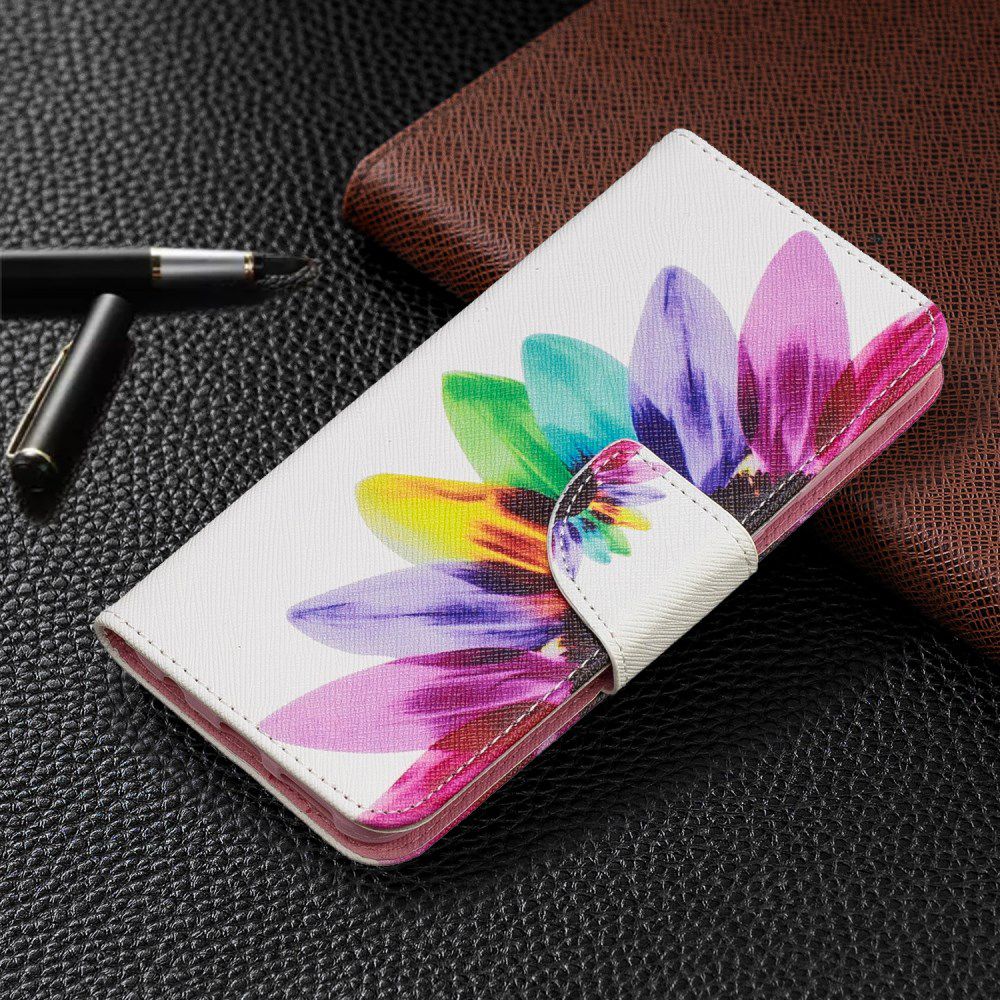 Samsung Galaxy A20E Portemonnee Hoesje met Bloem Print afbeelding 7