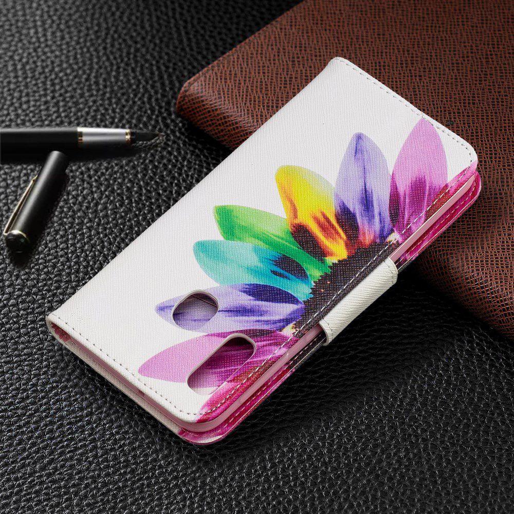 Samsung Galaxy A20E Portemonnee Hoesje met Bloem Print afbeelding 8