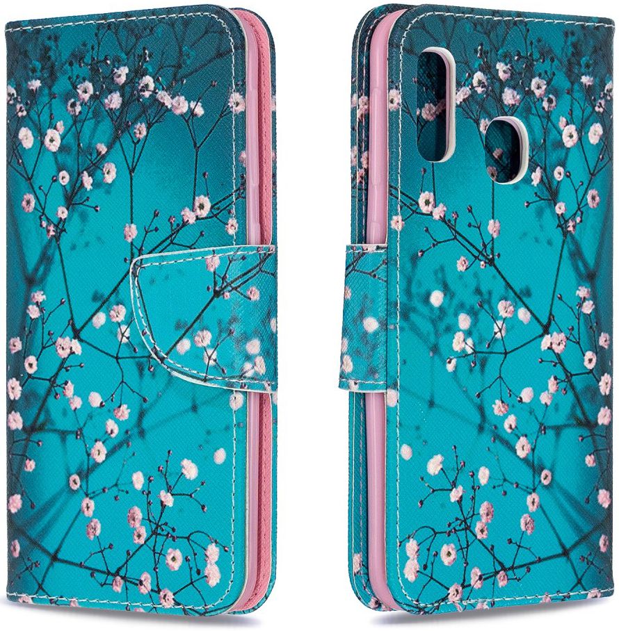 Samsung Galaxy A20E Portemonnee Hoesje met Wintersweet Print afbeelding 5