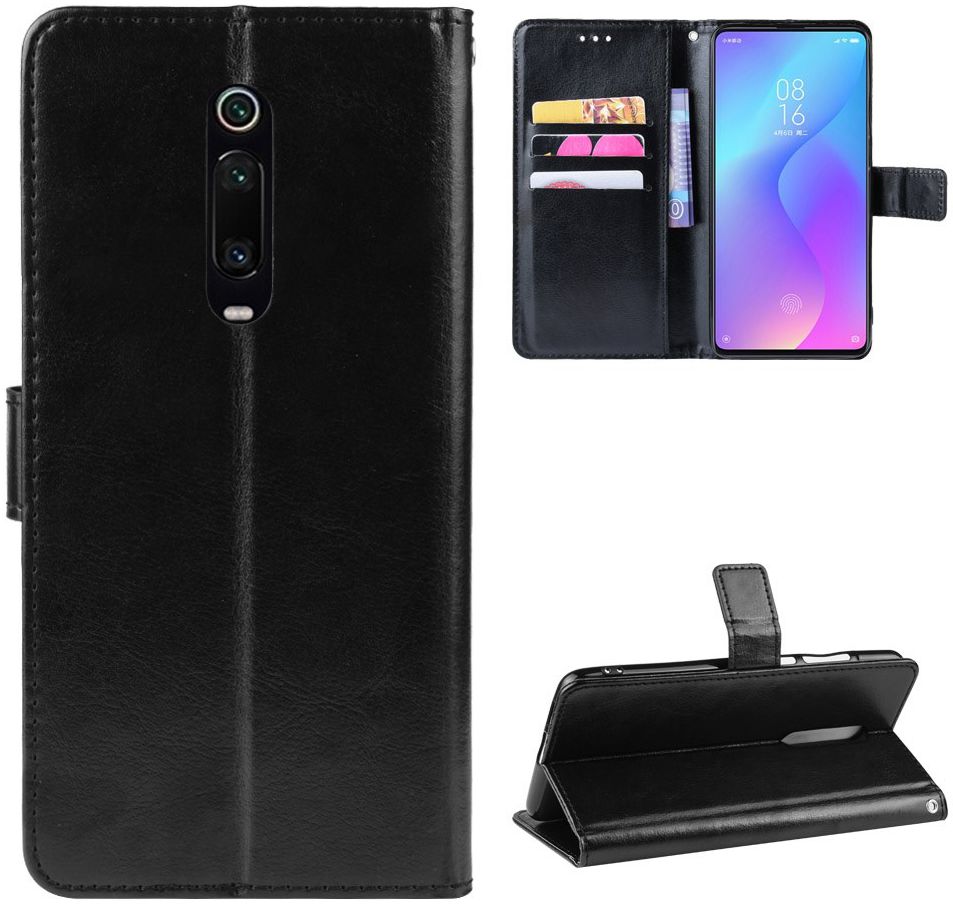 Xiaomi Mi 9T Luxe Portemonnee Hoesje Zwart afbeelding 3