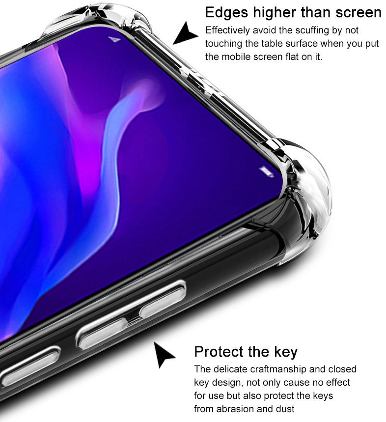 IMAK Huawei P Smart Z Hoesje TPU met Screenprotector Transparant afbeelding 7