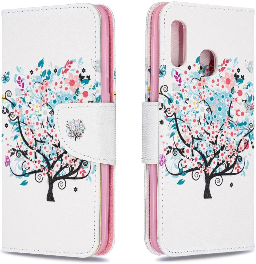 Samsung Galaxy A20E Portemonnee Hoesje met Tree Print afbeelding 5