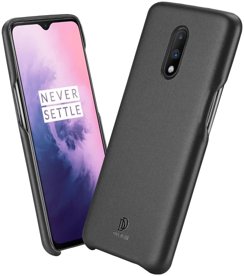 Dux Ducis Skin Lite Kunstleren Coating Hoesje OnePlus 7 Zwart afbeelding 1