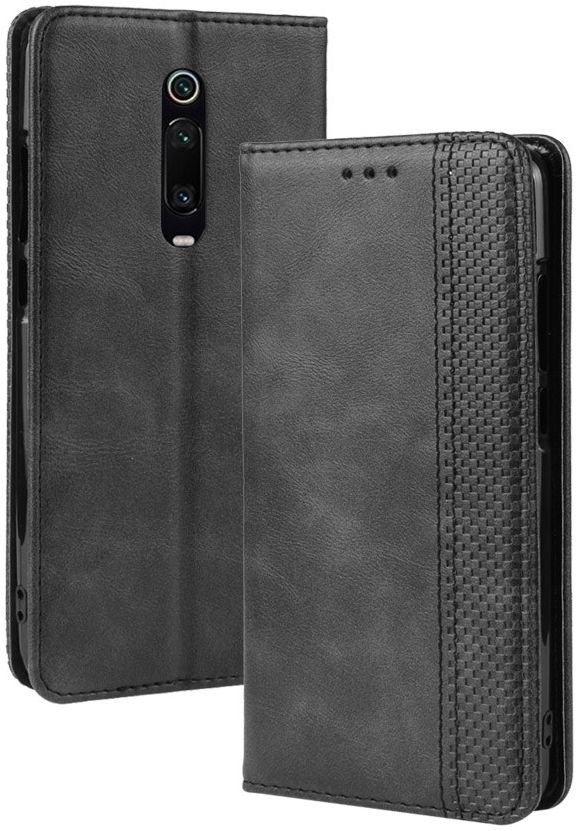 Xiaomi Mi 9T Vintage Portemonnee Hoesje Zwart afbeelding 1