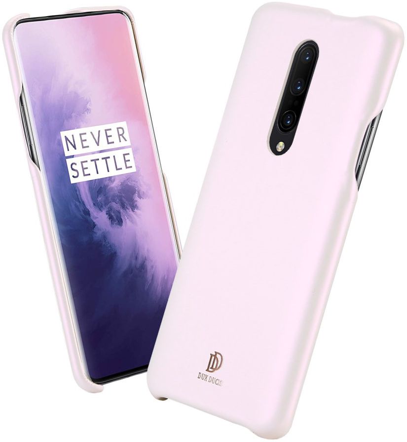 Dux Ducis Skin Lite Kunstleren Coating Hoesje OnePlus 7 Pro Roze afbeelding 1