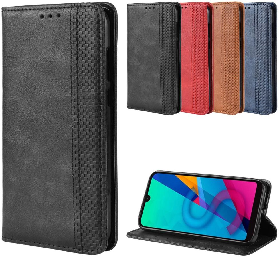 Huawei Y5 2019 Vintage Portemonnee Hoesje Zwart afbeelding 3