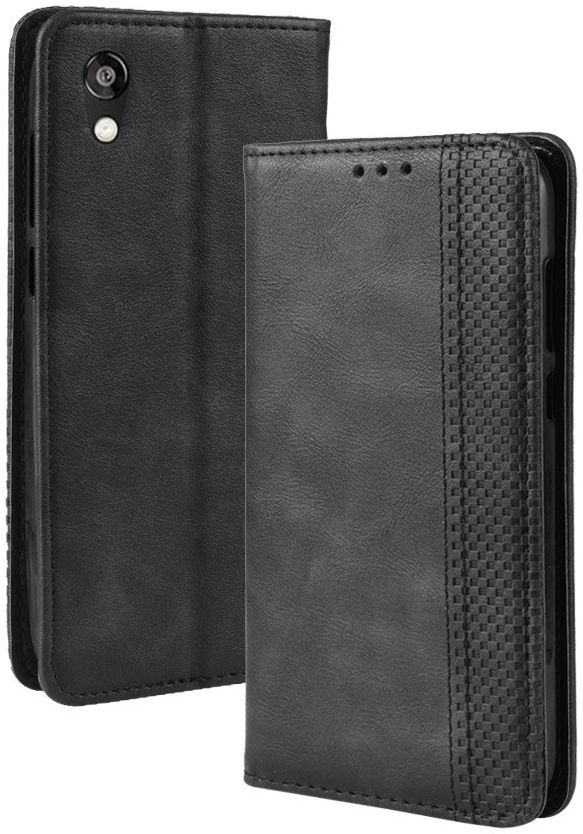 Huawei Y5 2019 Vintage Portemonnee Hoesje Zwart afbeelding 4