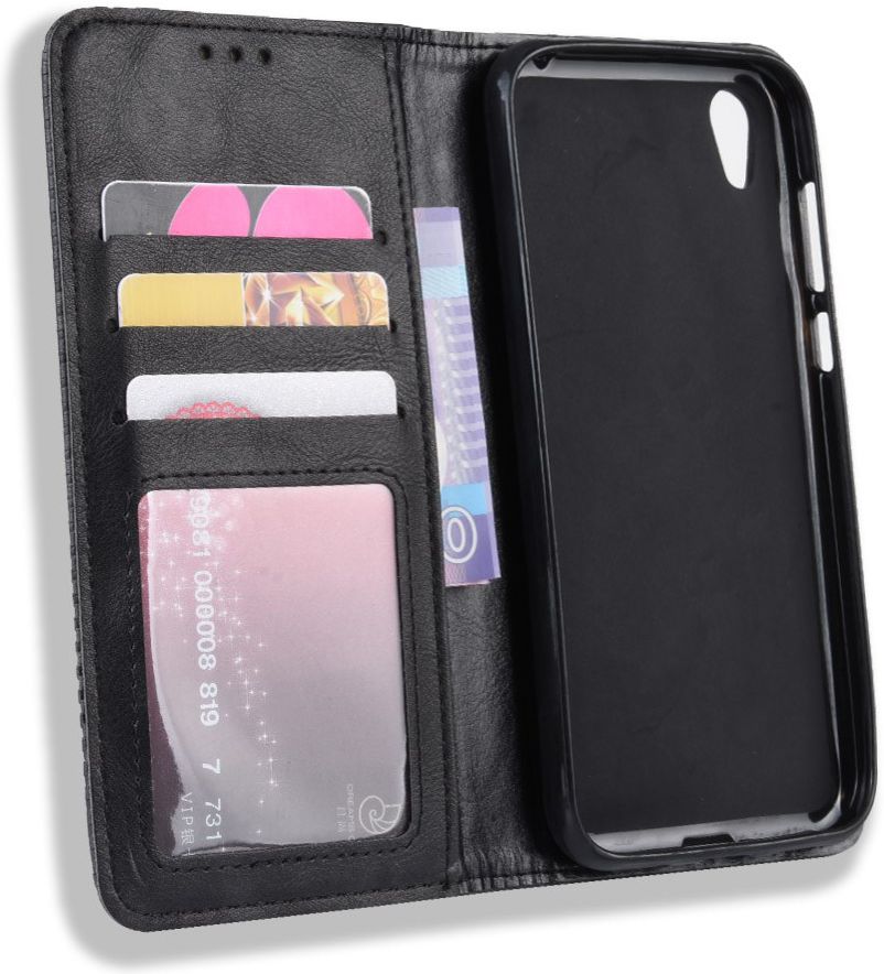 Huawei Y5 2019 Vintage Portemonnee Hoesje Zwart afbeelding 6