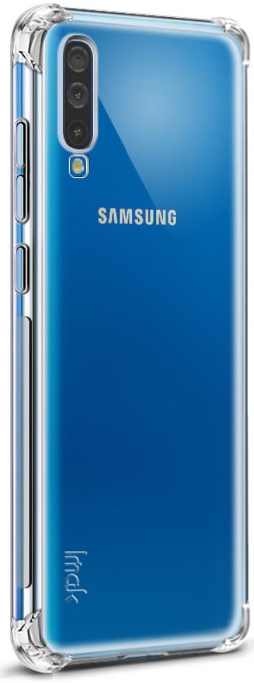 IMAK Samsung Galaxy A70 Hoesje TPU met Screenprotector Transparant afbeelding 4