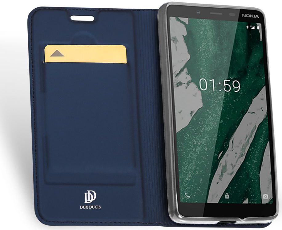 Dux Ducis Nokia 1 Plus Bookcase Hoesje Blauw afbeelding 4