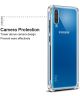 IMAK Samsung Galaxy A70 Hoesje TPU met Screenprotector Metaal Zwart