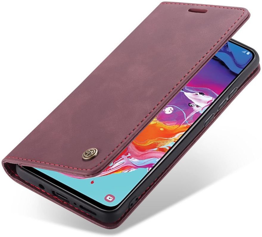 Samsung Galaxy A70 Retro Portemonnee Hoesje Rood afbeelding 4