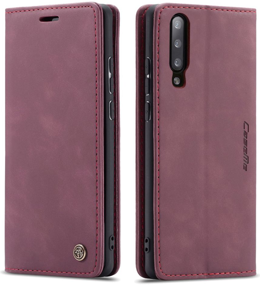 Samsung Galaxy A70 Retro Portemonnee Hoesje Rood afbeelding 6