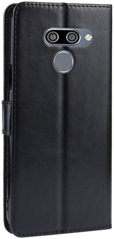 LG Q60 Bookcase Hoesje Met Pasjes Zwart afbeelding 2