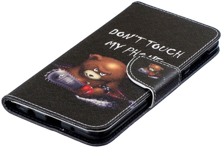 Samsung Galaxy A10 Portemonnee Hoesje met Print Don't Touch My Phone afbeelding 7