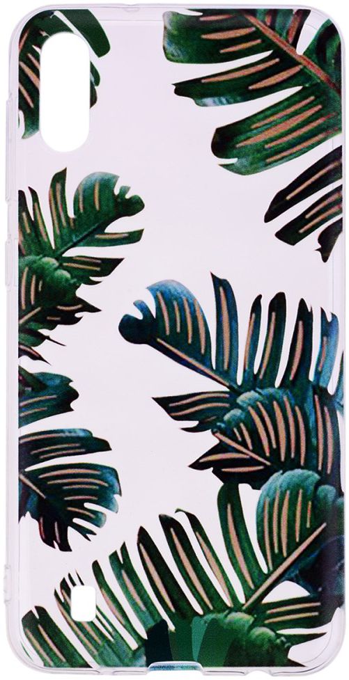 Samsung Galaxy A10 TPU Hoesje met Bladeren Print afbeelding 1
