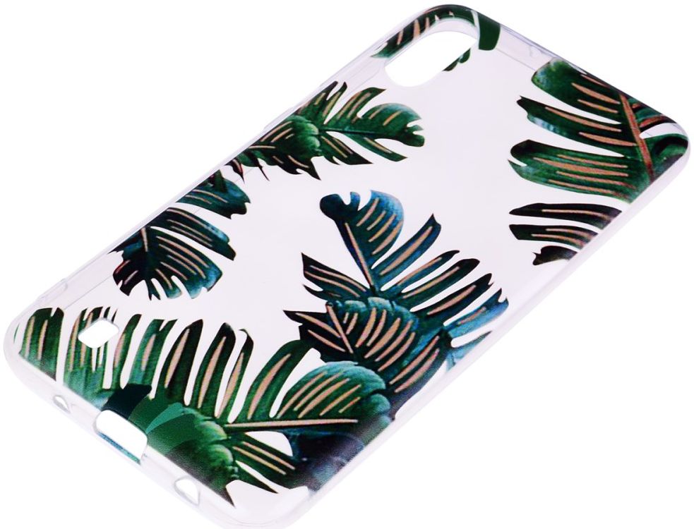 Samsung Galaxy A10 TPU Hoesje met Bladeren Print afbeelding 2