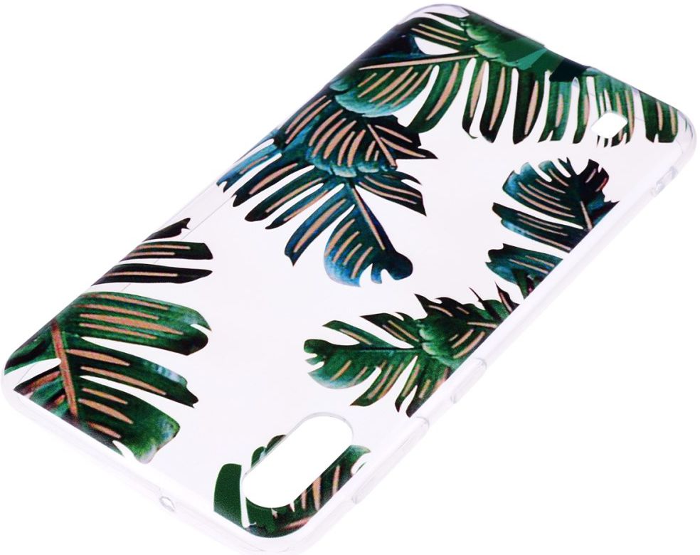 Samsung Galaxy A10 TPU Hoesje met Bladeren Print afbeelding 3