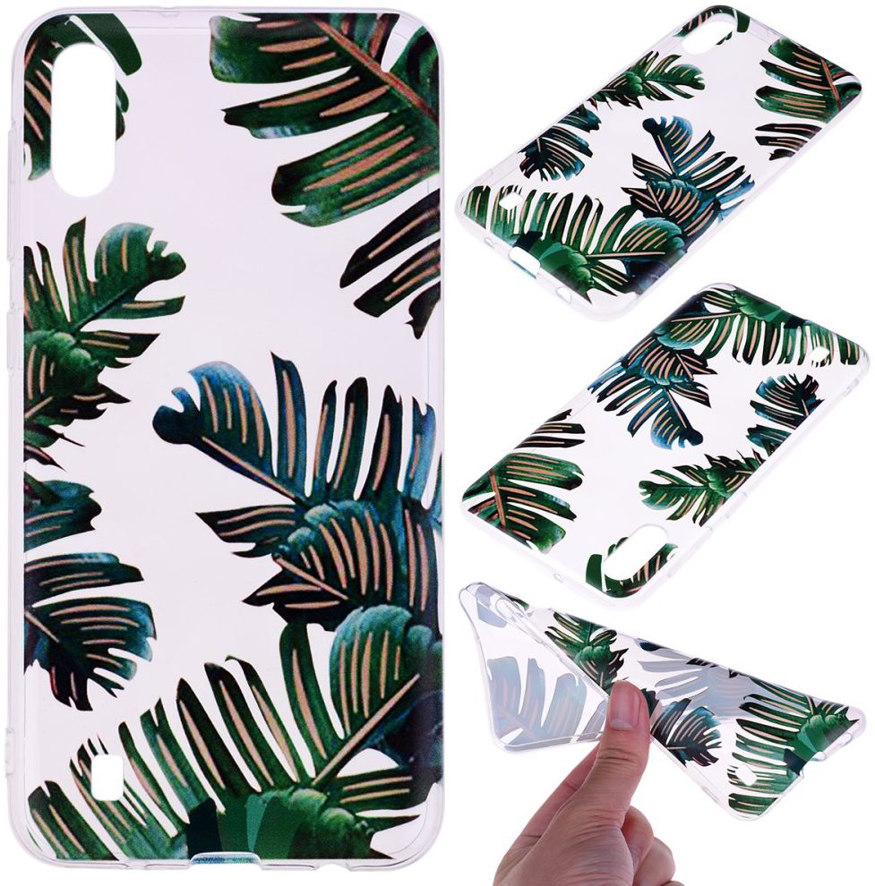 Samsung Galaxy A10 TPU Hoesje met Bladeren Print afbeelding 4