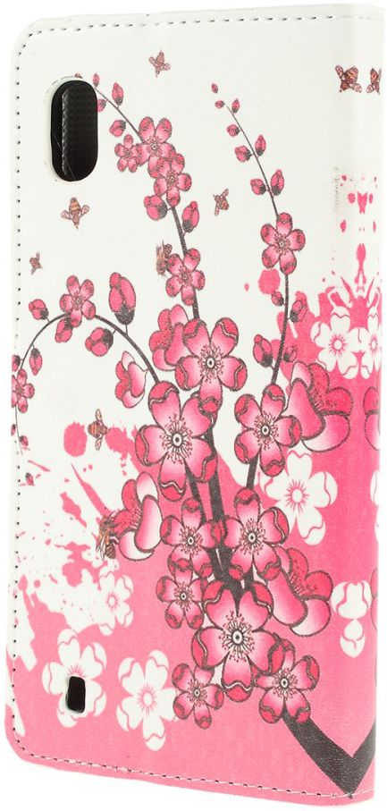 Samsung Galaxy A10 Lederen Portemonnee Hoesje met Bloemen Print afbeelding 5
