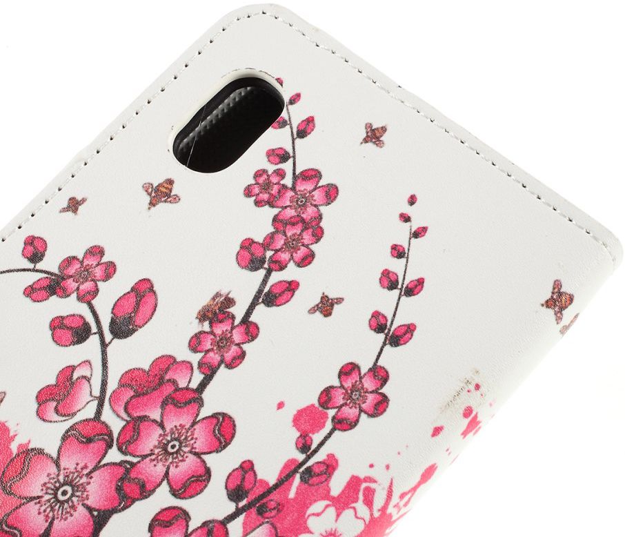 Samsung Galaxy A10 Lederen Portemonnee Hoesje met Bloemen Print afbeelding 7