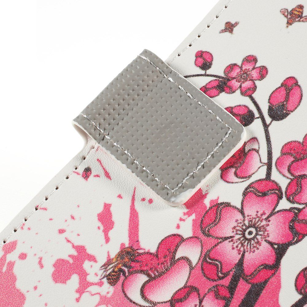 Samsung Galaxy A10 Lederen Portemonnee Hoesje met Bloemen Print afbeelding 9