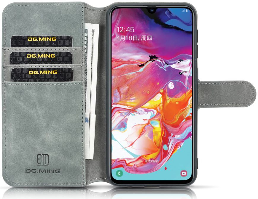 Samsung Galaxy A10 Portemonnee Hoesje Grijs afbeelding 1