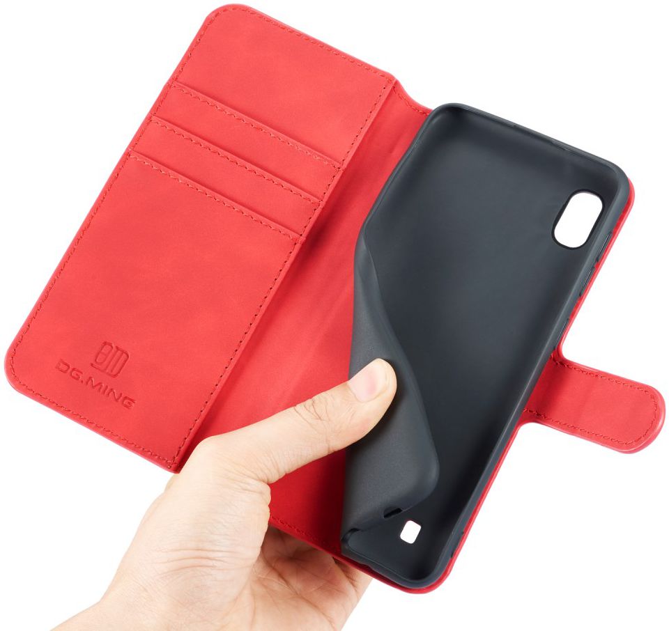 Samsung Galaxy A10 Portemonnee Hoesje Rood afbeelding 3