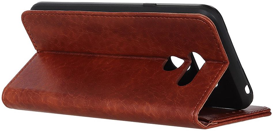 LG Q60 Portemonnee Hoesje Bruin afbeelding 6