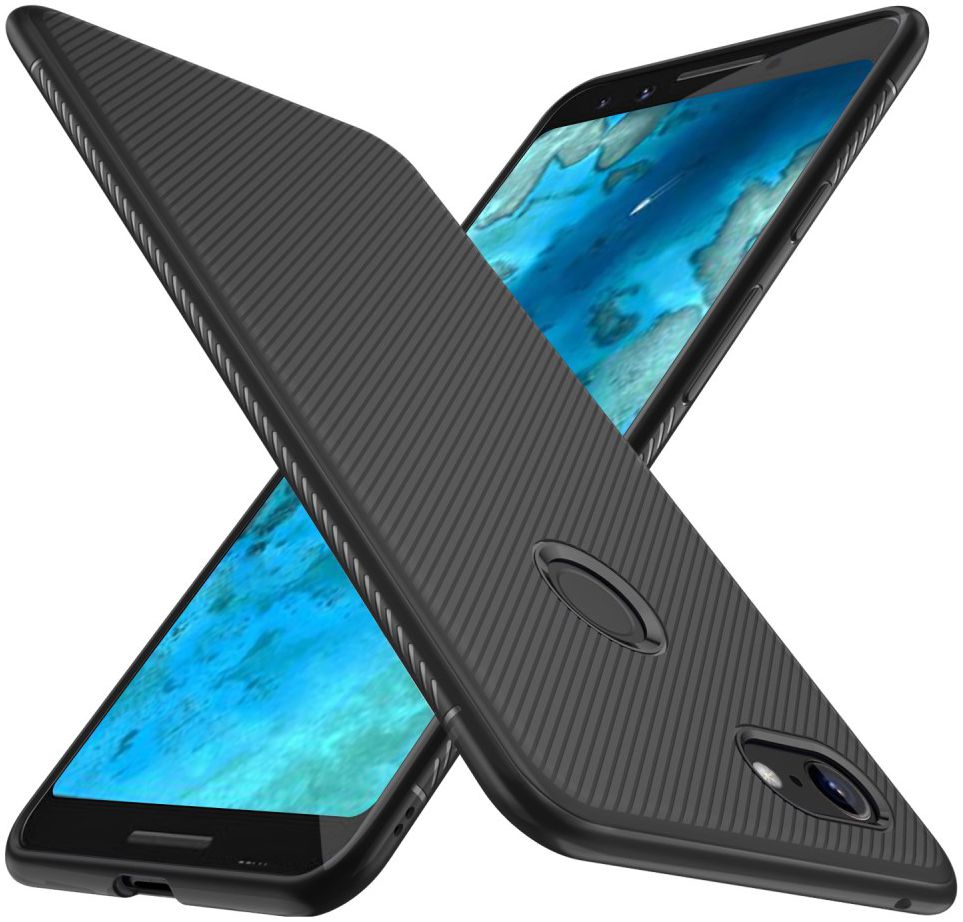 Google Pixel 3A Twill Slim Texture Back Cover Zwart afbeelding 1