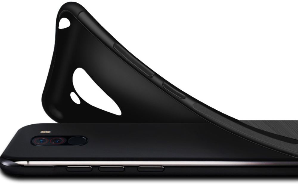 IMAK Vega Series LG Q60 Hoesje Schokbestendig Geborsteld TPU Zwart afbeelding 4