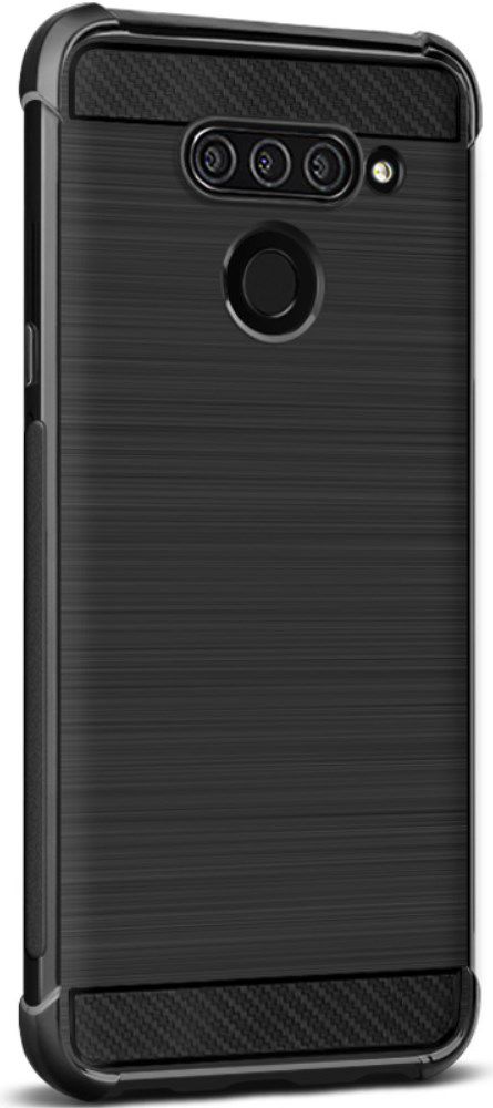 IMAK Vega Series LG Q60 Hoesje Schokbestendig Geborsteld TPU Zwart afbeelding 6