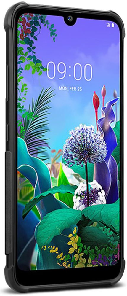 IMAK Vega Series LG Q60 Hoesje Schokbestendig Geborsteld TPU Zwart afbeelding 7