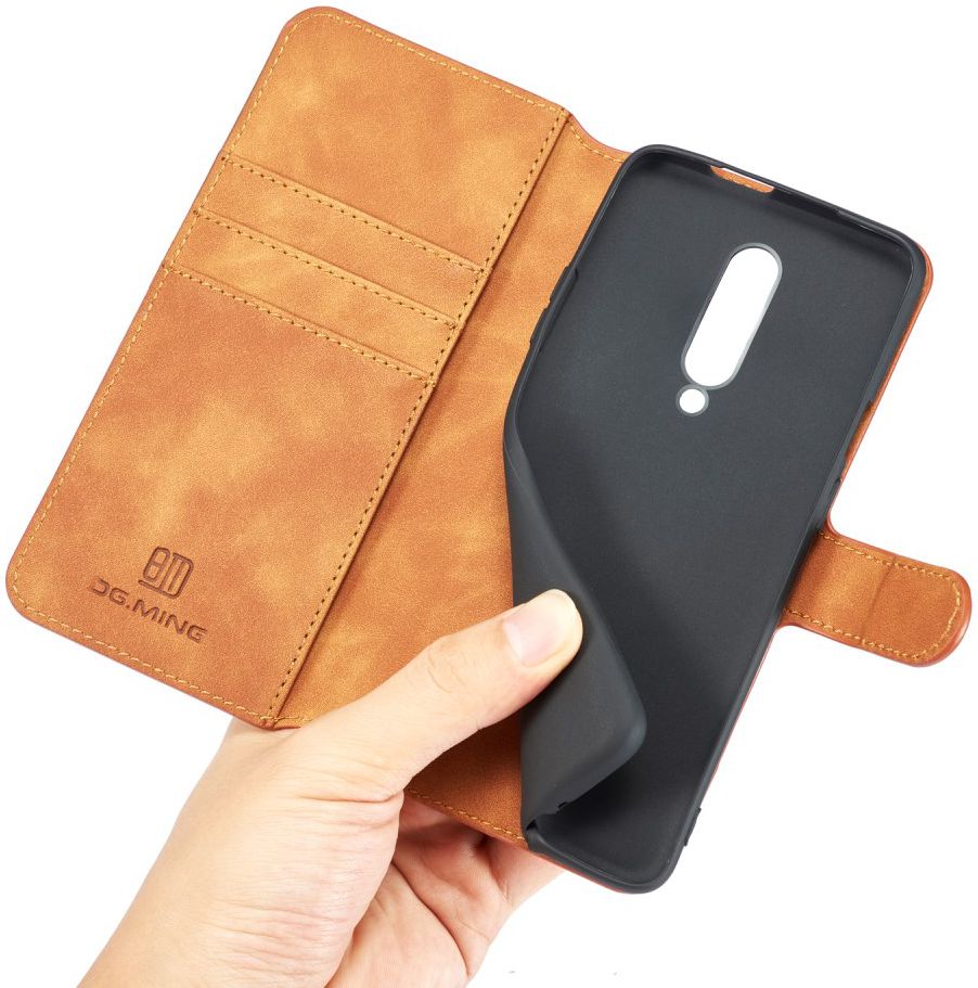 OnePlus 7 Pro Portemonnee Hoesje Bruin afbeelding 4