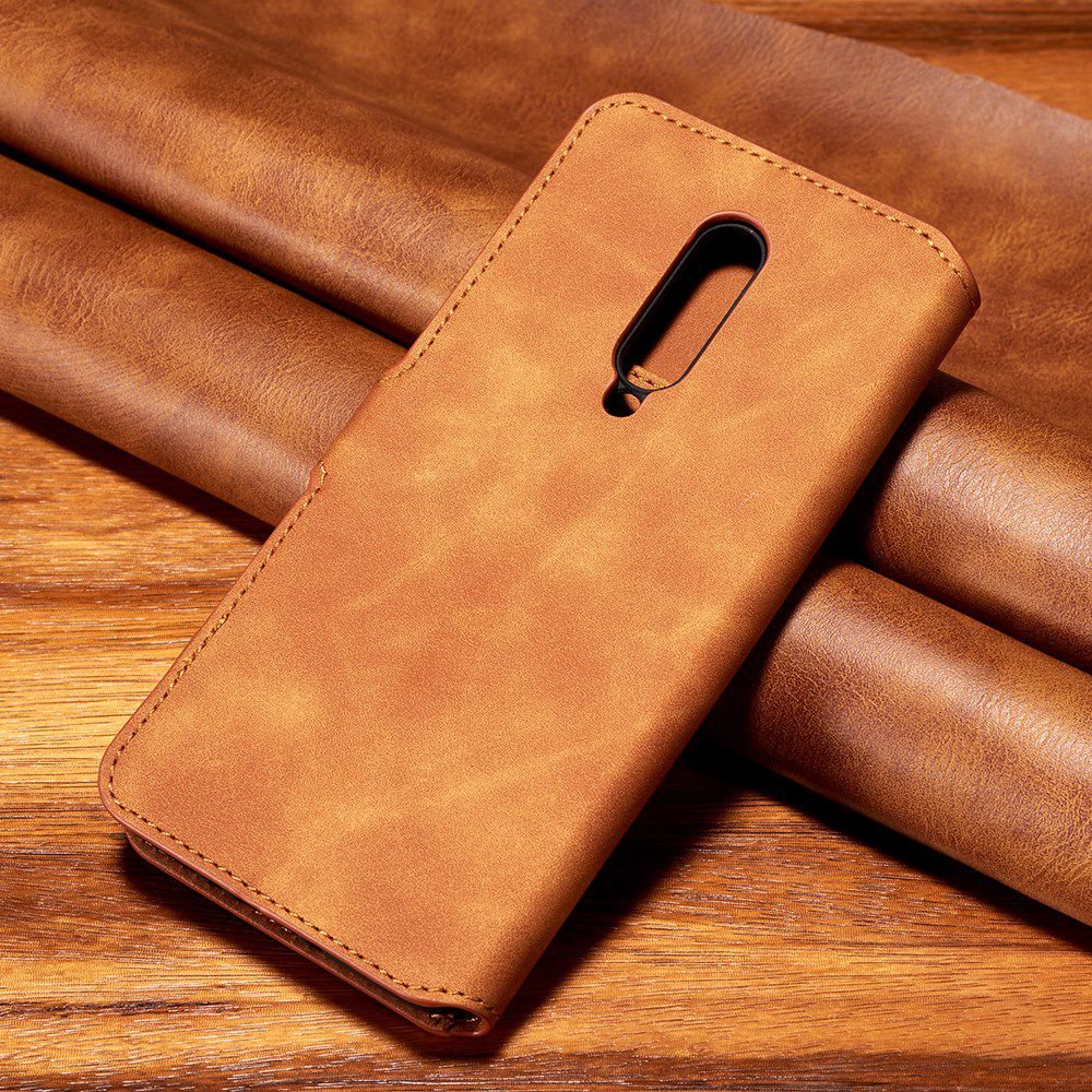OnePlus 7 Pro Portemonnee Hoesje Bruin afbeelding 7