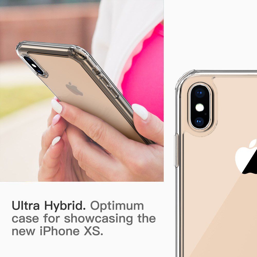 Apple iPhone XS / X Hard Crystal Hoesje Transparant afbeelding 6