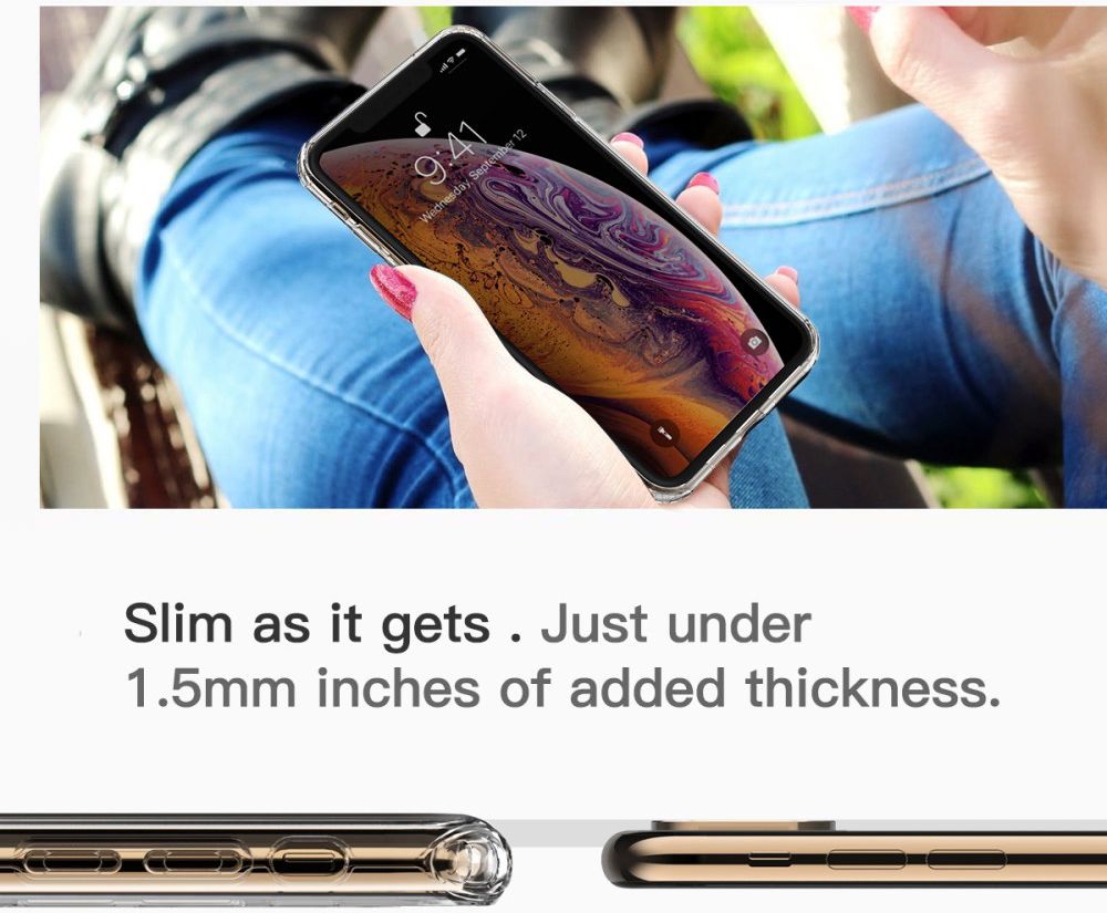 Apple iPhone XS / X Hard Crystal Hoesje Transparant afbeelding 7