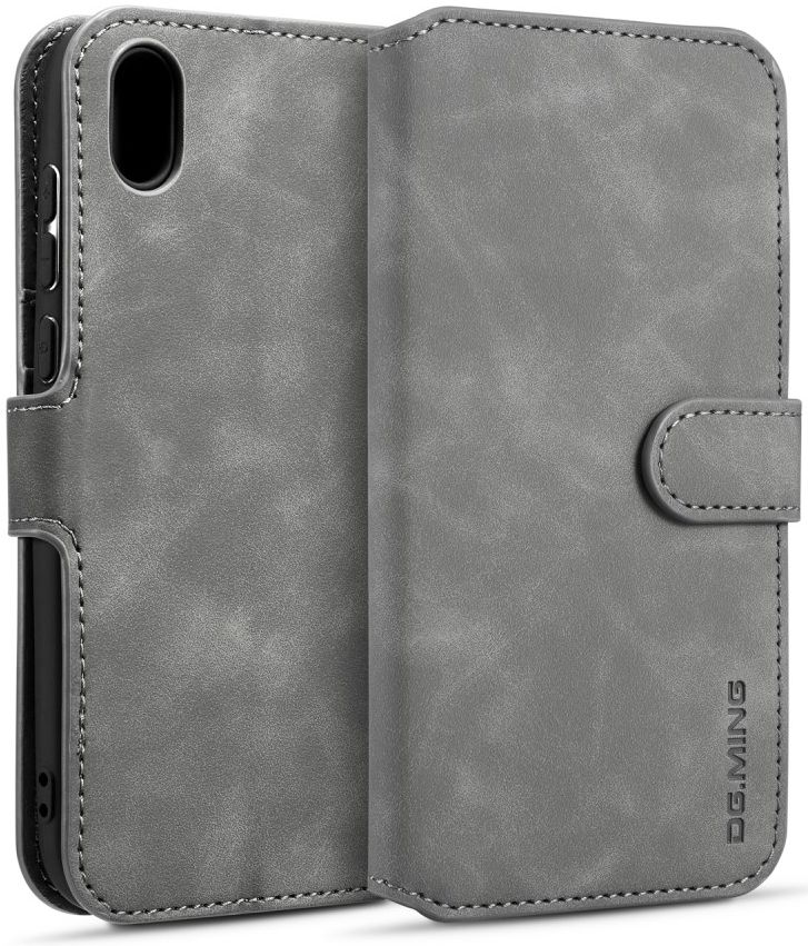 Huawei Y5 2019 Portemonnee Hoesje Grijs afbeelding 2