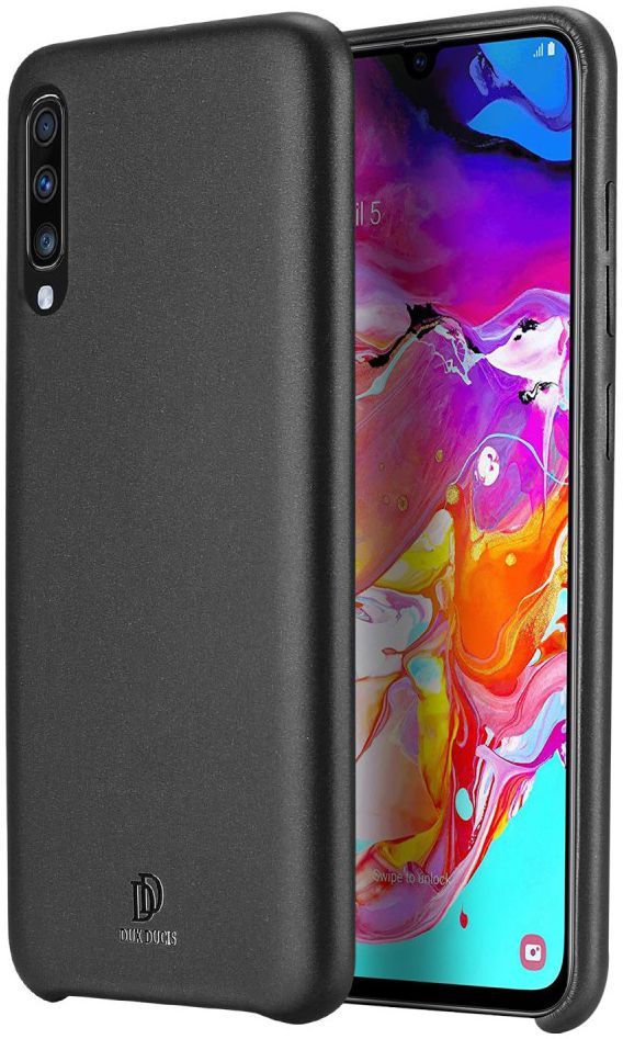 Dux Ducis Skin Lite Kunstleren Coating Hoesje Samsung Galaxy A70 Zwart afbeelding 1